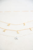 letter charm necklace { gold + silver}