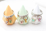 colorful letter keychain { enamel }
