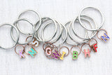 colorful letter keychain { enamel }