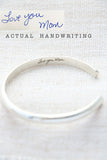 handwriting cuff bracelet { silver + gold }