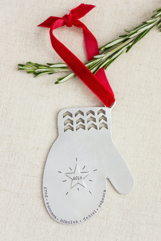 cozy mitten ornament