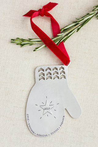 cozy mitten ornament