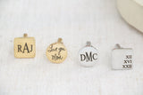 personalized cuff links { silver + gold }