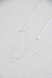 petite pearls necklace { silver + gold }