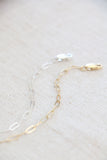 letter charm bracelet {silver + gold}