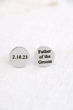 personalized cuff links { silver + gold }