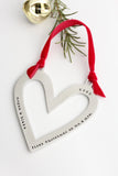 open heart ornament