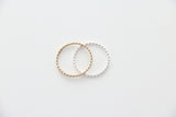 flat bead ring { silver + gold }