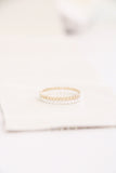 flat bead ring { silver + gold }