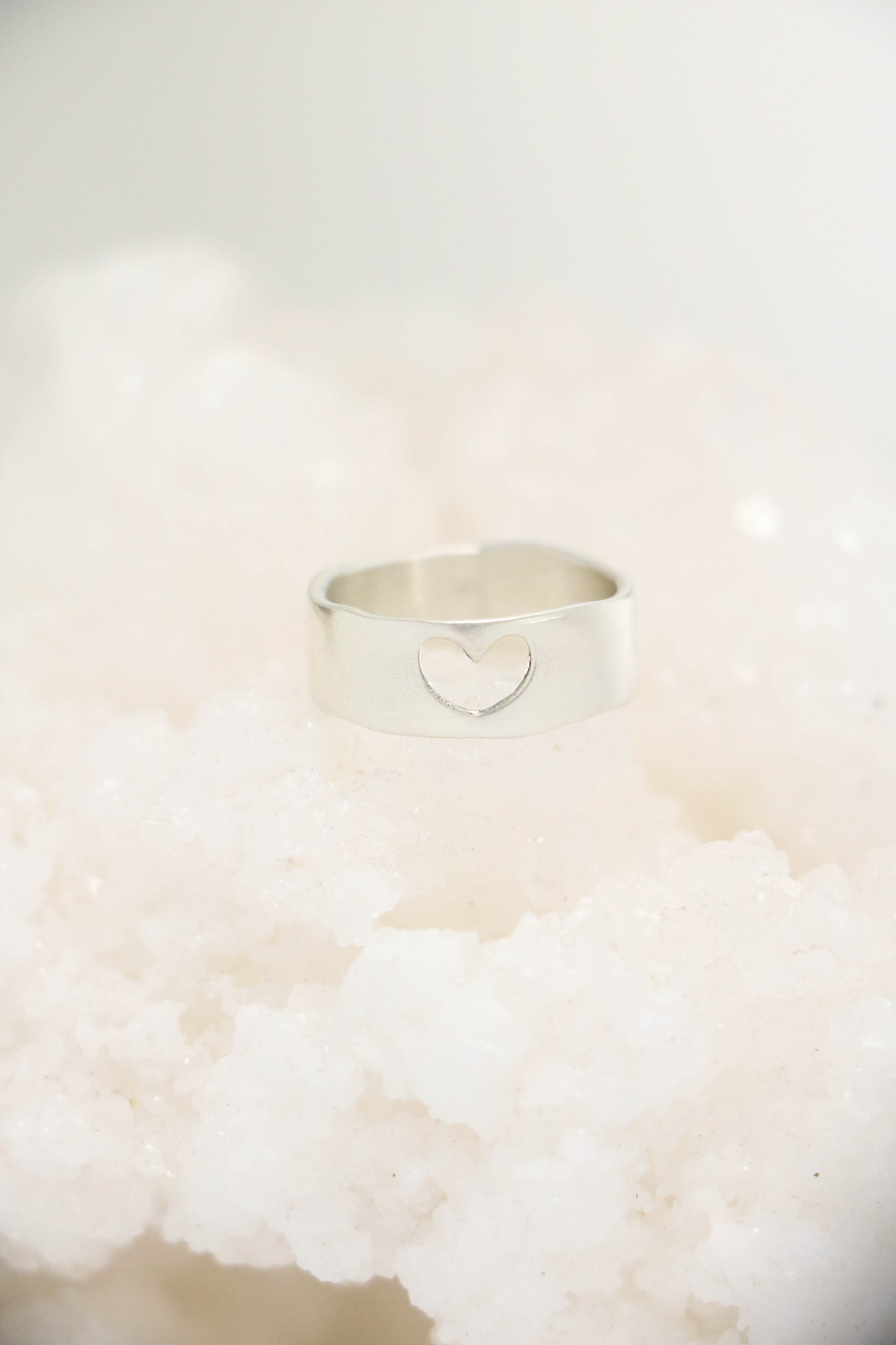 open heart ring sterling silver