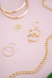 flat bead ring { silver + gold }