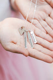 vertical bar necklace {with heart}