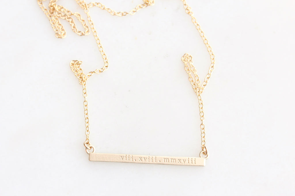 roman numerals necklace {silver or gold}
