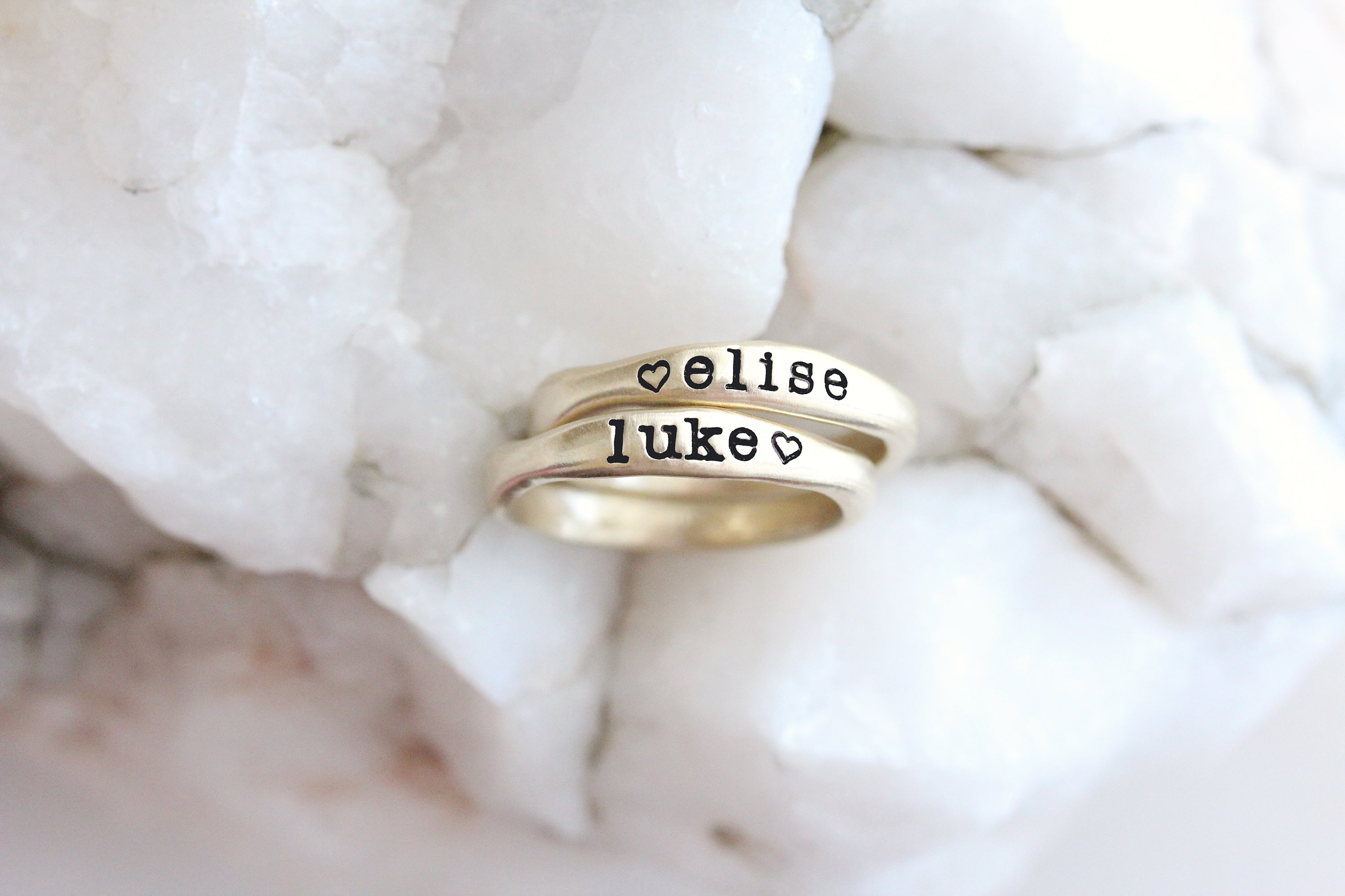 Stackable children's name rings sale