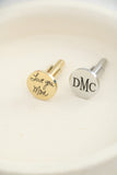 personalized cuff links { silver + gold }
