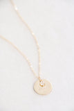 single drop necklace + mini birthstone {gold}