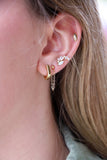 cable chain loop earrings { silver + gold }