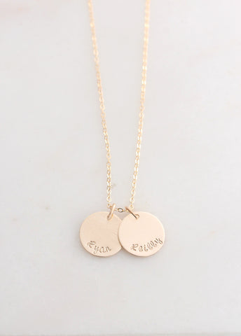 double name necklace {yellow gold}