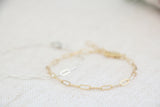 paperclip chain bracelet {silver or gold}