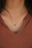 letter charm + birthstone { silver + gold }