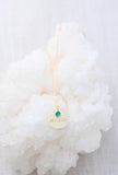 double drop necklace + mini birthstone  {gold}