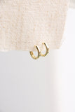 simple huggie hoops { silver + gold }