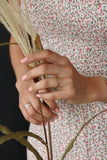 double arch ring { silver + gold }