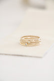 flat bead ring { silver + gold }