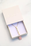 handwriting vertical bar { silver + gold }