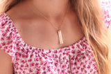 vertical name necklace {silver or gold}