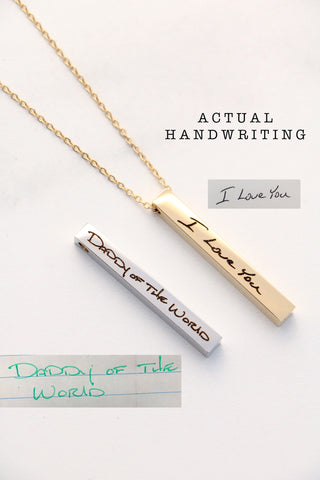 handwriting vertical bar { silver + gold }