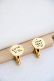 personalized cuff links { silver + gold }