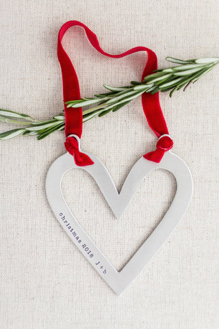 open heart ornament