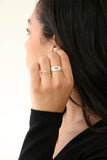 flat bead ring { silver + gold }