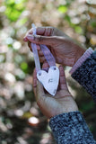 narrow heart ornament