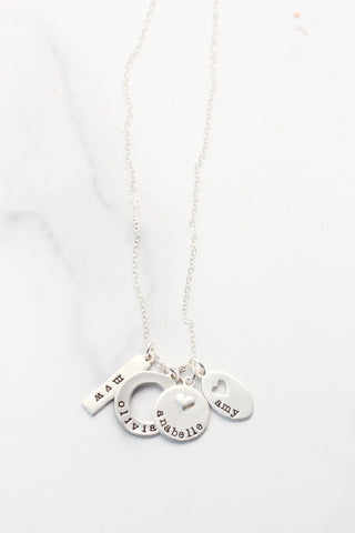 mixed charms necklace {sterling silver}