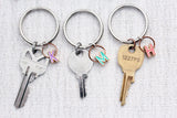 colorful letter keychain { enamel }