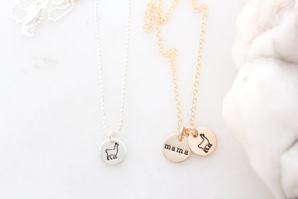 llama necklace {silver & gold}