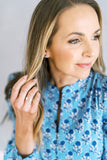 flat bead ring { silver + gold }