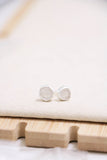 raw gemstone nugget earrings { silver }