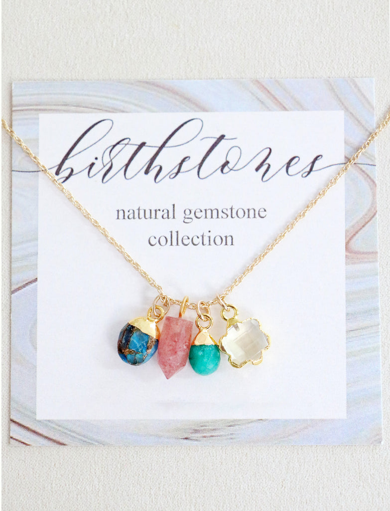 Natural gemstone necklace deals