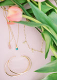 letter charm necklace { gold + silver}