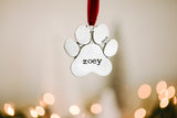 paw print ornament
