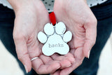 paw print ornament