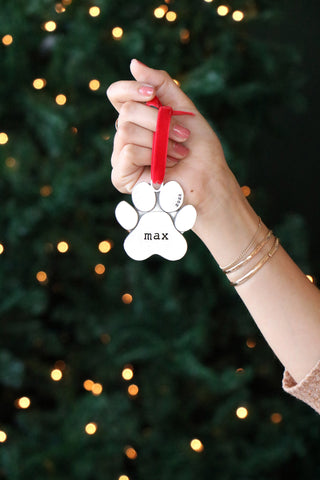 paw print ornament