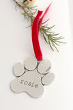 paw print ornament