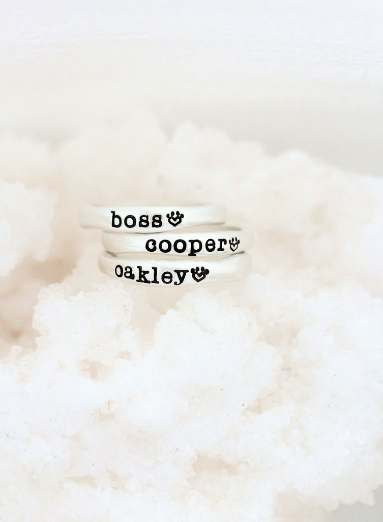 paw print ring {sterling silver}