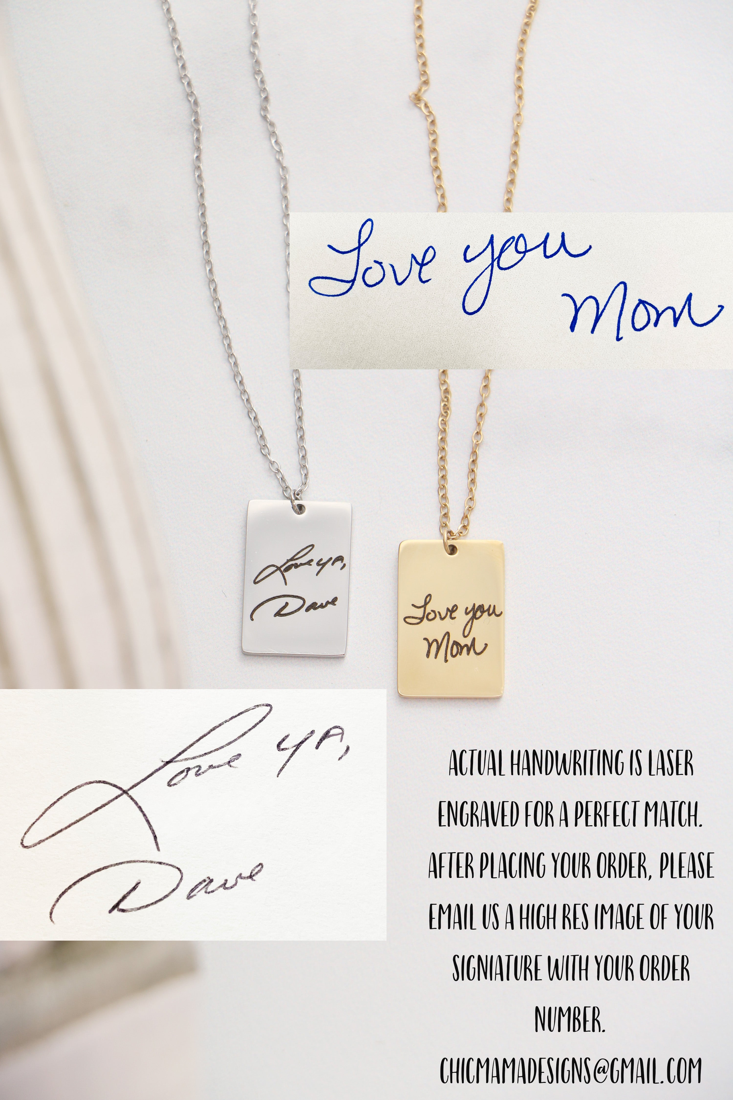 Necklace with someone's handwriting 2025
