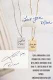 artwork rectangle necklace { silver + gold }