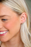 simple huggie hoops { silver + gold }